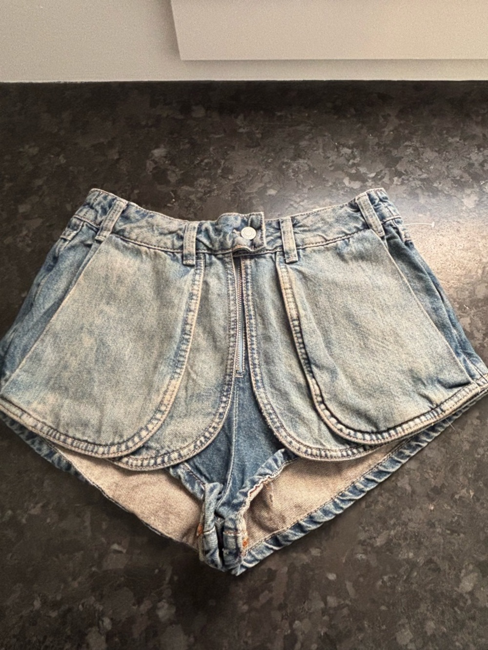 We The Free Light Blue Prince Street Denim Shorts